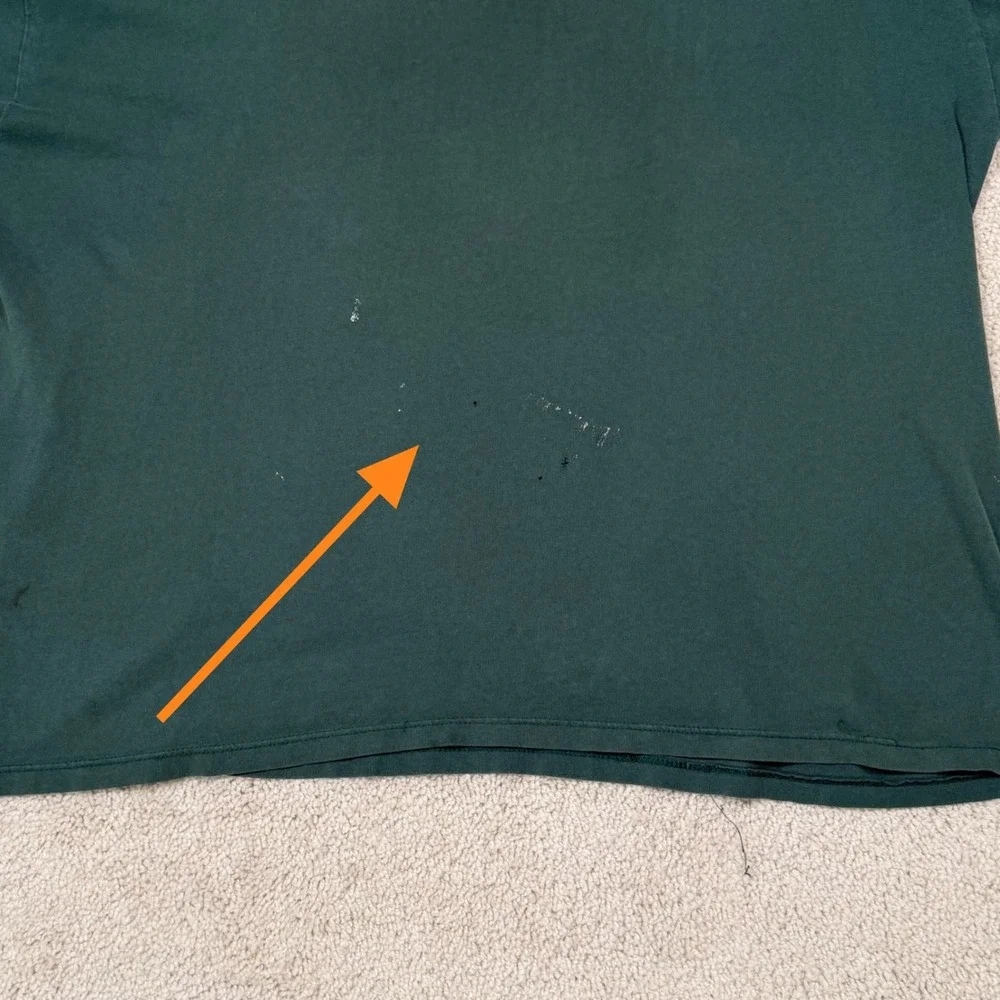 VTG‎ 90s Nike T-Shirt XXL Forest Green Made in USA Mini Swoosh Heavy Cotton